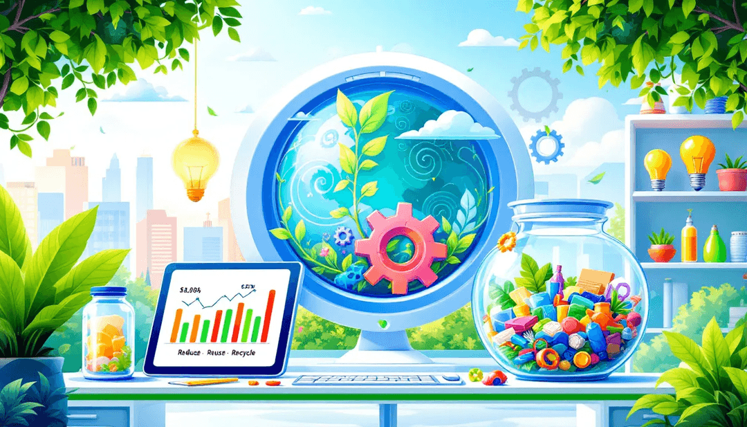 An illustration depicting sustainable procurement practices