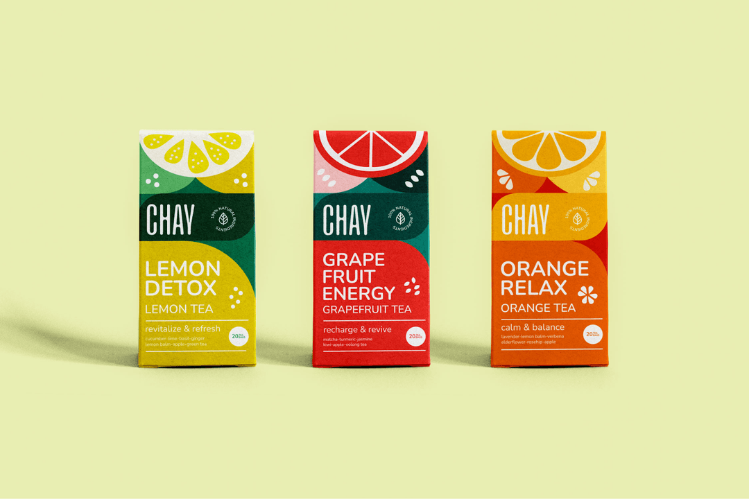 colorful tea packaging design