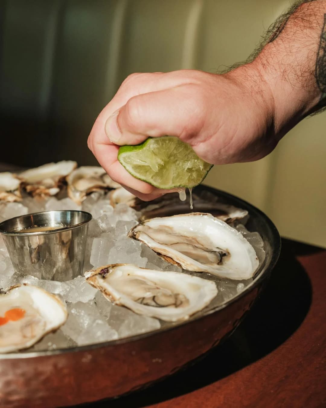 oysters and lime